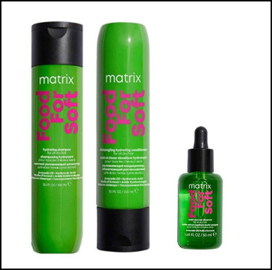 Matrix Food For Soft Shampoo, Detangling Conditioner and Hair Oil Serum 50ml - 300ml