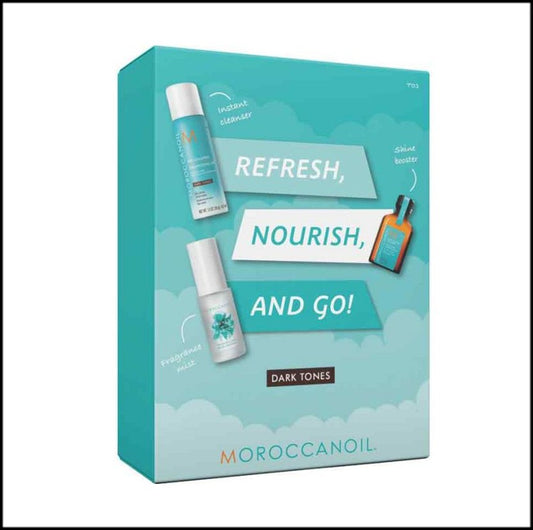 Moroccanoil Refresh, Nourish, and Go Set, Dark Tones